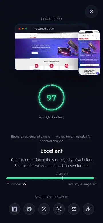 An audit result on a phone